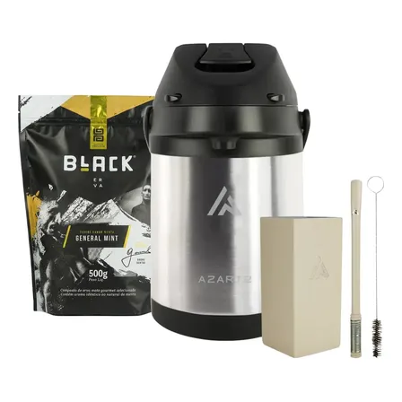 Kit Tereré Azarte Inox Copo Bomba Garrafa Térmica