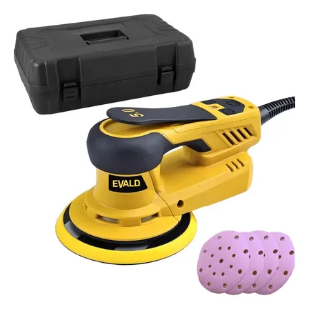 Lixadeira Roto Orbital 6 350w Com Maleta e Kit Lixas Elo350 Evald