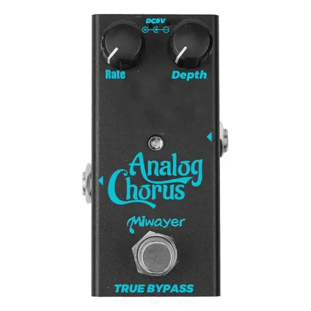 Pedal De Coro Analógico Miwayer Bbd Chip Rate Depth True Preto