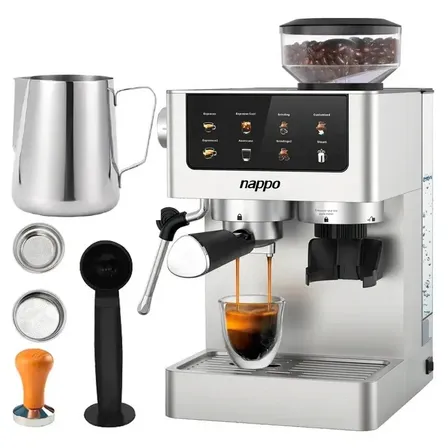Cafeteira Nappo Expresso Nec-339 6 Em 1 Com Moedor E Espumador 1350w