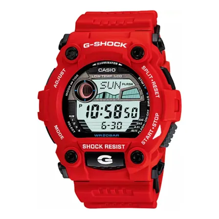Relógio Casio G-shock Rescue Masculino G-7900a-4dr Cor da correia Vermelho Cor do bisel Vermelho Cor do fundo Digital