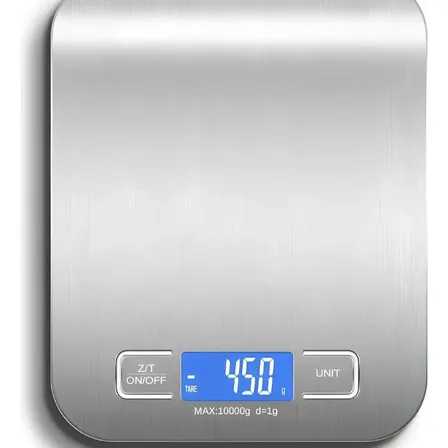 Balança Digital 10kg Aço Inox Visor  Para Cozinha Dieta Pesa Prateado