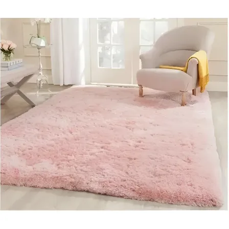 Tapete 2,00x1,50 Peludo Felpudo Sala E Quarto Cores Cor Rose Desenho Do Tecido Pelo Alto