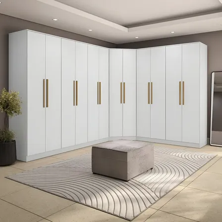 Quarto Modulado Kappesberg Adapt Branco 12 Pts 342cm X 263cm Branco