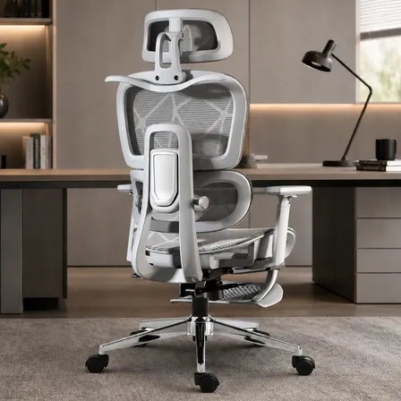 Cadeira Gamer Ergonômica Cadeira Escritorio Confortavel Cinza Esponja