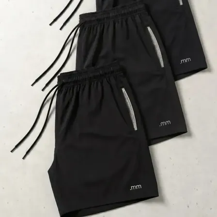 Kit 3 Bermuda Masculina Tactel Com Elastano Academia Treino 3-unidade Preto G