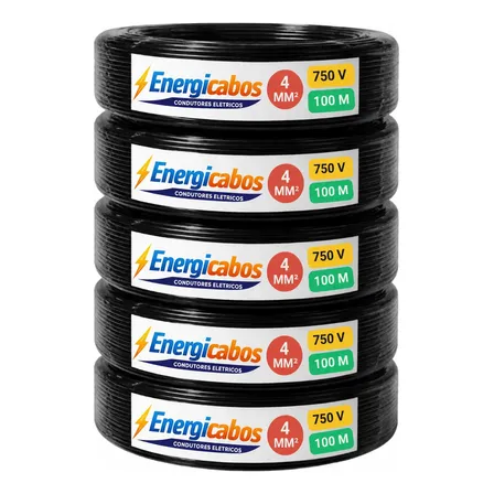 Cabo Flexível 4mm Rolo 100m  Unipolar 750v