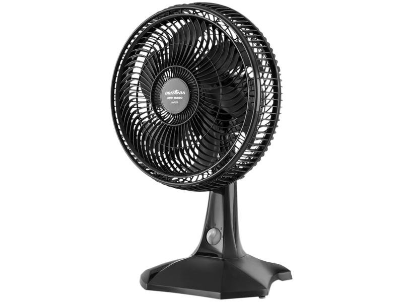 Ventilador de Mesa Britânia BVT301 30cm - 6 Pás 3 Velocidades Preto