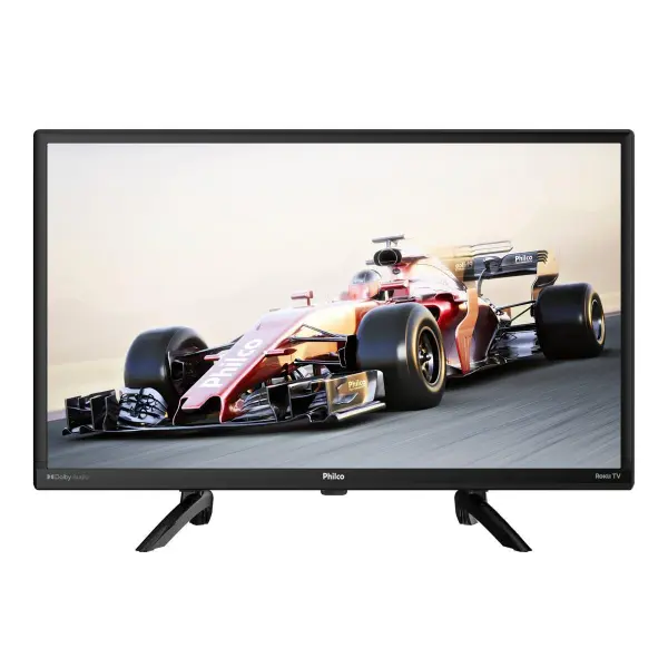 Smart TV Philco 24" HD PTV24G5YR2CP Roku Wi-Fi HDMI USB Dolby Audio Preta