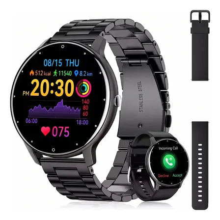 Smartwatch Mertto Zl02 Pro 1.39  Edicao Esportiva 2025 Preto Mesh
