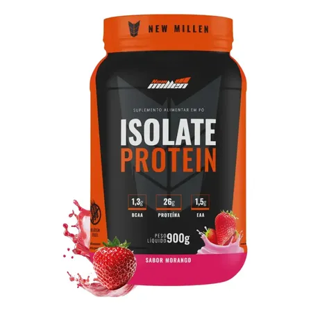 Isolate Protein 900g New Millen Sabor Morango
