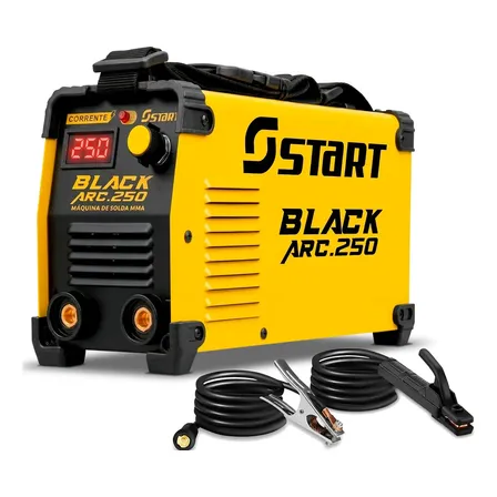 Máquina De Solda Inversora 250a Mma Tig Eletrodo Cor Preto/Amarelo Black Arc 250 Start