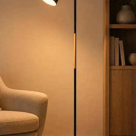 Luminária De Chão Pedestal De Piso Abajur Articulada Flexive Preto