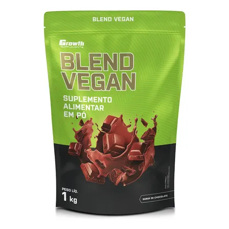 Blend Vegan (Proteína vegana) 1kg Growth Supplements - Sabor Chocolate