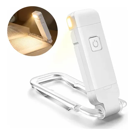 Luz De Leitura Recarregável De Livro Luminária Usb Com Clipe