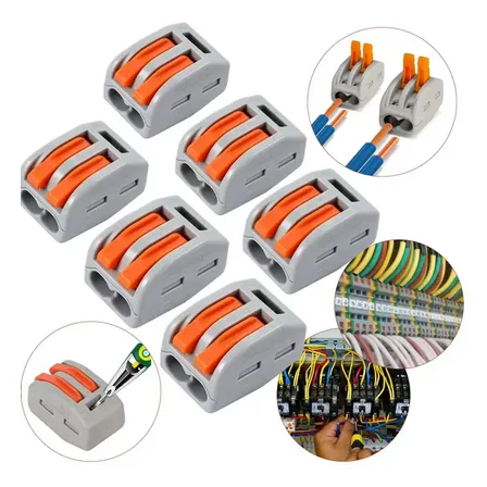 Kit 100 2 Vias Sem Solda Conector Emenda Isolante Derivação Cinza