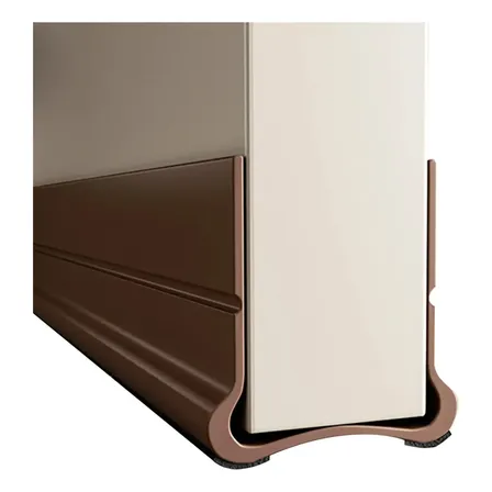 Veda Porta Fresta Ajustável Pvc Anti Insetos/vento/silencios Marrom