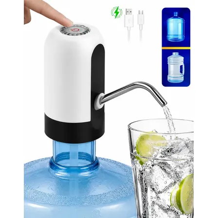 Bomba Elétrica para Galão de Água Clampzy com Bico Removível USB