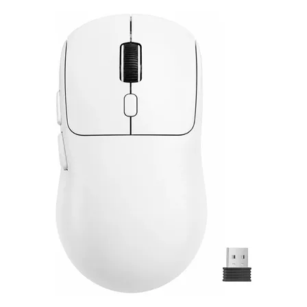 Mouse Gamer Tri-mode Bluetooth 2.4g Cabo 6400 Dpi Rgb Branco