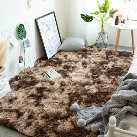 Tapete 2,00x1,50 Peludo Felpudo Sala E Quarto Cores Cor Marrom mesclado