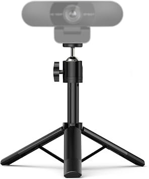 Tripé para Webcam, EMEET Tripé Mini Profissional para Webcam, Alturas Ajustáveis com Cabeça Giratória 360°, Portátil e Leve, Uso Estável, Universalmente Compatível para a Maioria das Webcams/Celulares