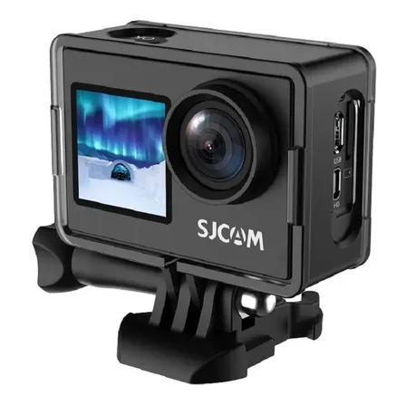 Câmera de ação esportiva de tela dupla SJCAM Sj4000 Preto