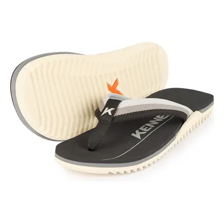 Sandália Kenner Unissex Nk6 Pro Branco/preto/cinza Liso 41