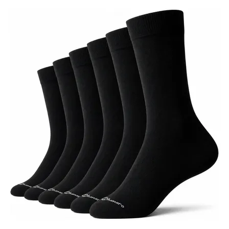 Kit 6 Pares Meias Zhamaro Social Casual Algodão Cano Alto