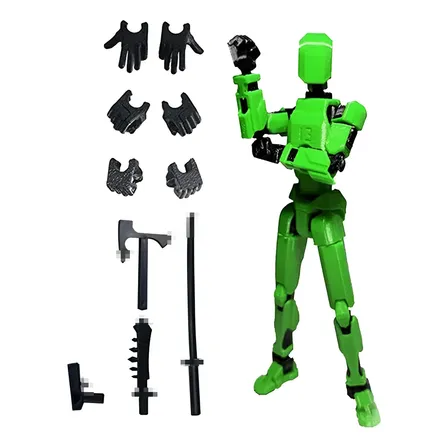 Boneco Articulado Lucky 13 Impressão 3d Com Acessórios