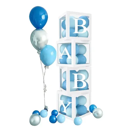 Cubos De Bebê Caixa De Balão Decoração De Chá De Bebê