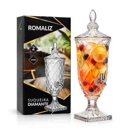 Suqueira 2l Litros De Vidro Cristaleira De Suco Dispensers Suqueira 2 Litros