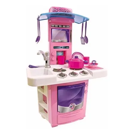 Big Cozinha Infantil Completa Kit Fogão Brinquedo Criança