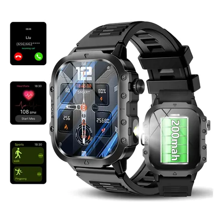 Smartwatch Sport Bluetooth 200mah Fitness Outdoor Preto