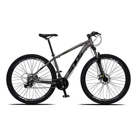 Bicicleta Aro 29 Gts Dexter 24 Marchas Freio A Disco Cor Grafite Com Preto Tamanho Do Quadro 21