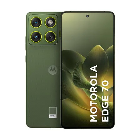 Smartphone Motorola Edge 70 5g - 256gb 24gb (8gb Ram+16gb Ram Boost), Ultrafino, 3 Cameras 50mp, Tela 1.5k Extreme Amoled 120hz - Verde-escuro
