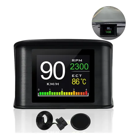 Scanner Obd2 P10 Hud Temperatura Da Água Do Motor