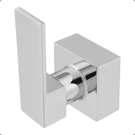 Acabamento Para Registro De Pressão E Gaveta Metal De 1/2 Ou 3/4 Base Docol 20 Estrias Alavanca Cromado Brilhante Aromatec