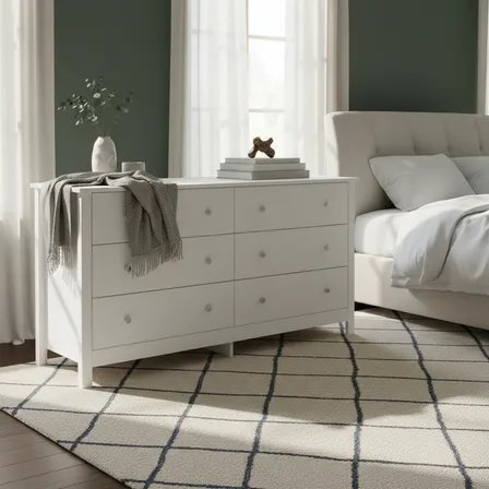 Cômoda Ditália 6 Gavetas Dm-221 Branco Br