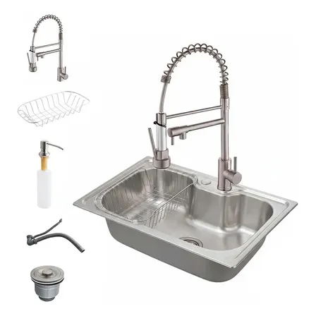 Cuba Cozinha Inox Prata Aço Inoxidável 304 Com Torneira Gourmet Monocomando Flexível Winda